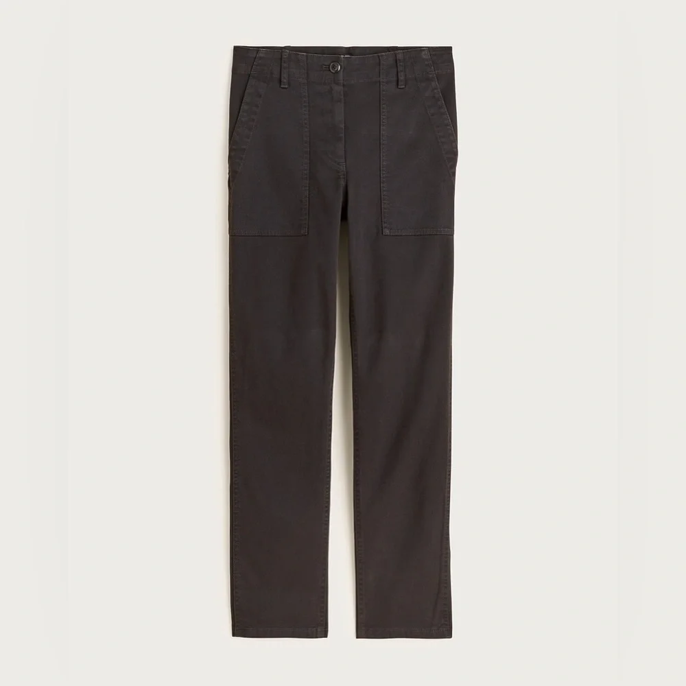 NWT J.Crew Patch-Pocket Slim Chino Pant in Black